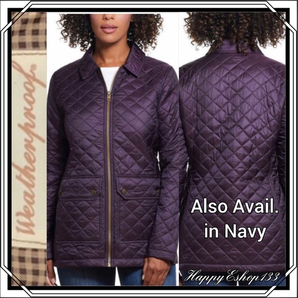 Weatherproof Vintage Ladies' Quilted Jacket, Plum - Picture 16 of 16